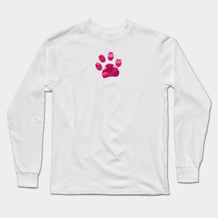 Paw print with lips. Valentine's day Long Sleeve T-Shirt